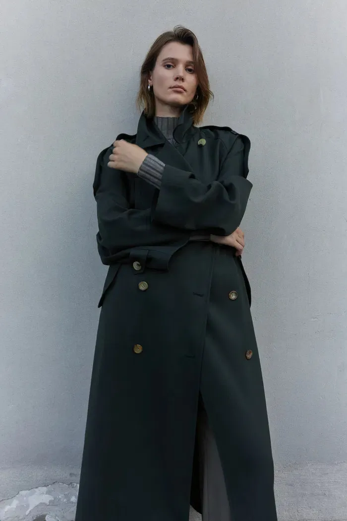 Tadao Trench Coat in Wool Twill Blend sold by Fabrique product image thumbnail 3