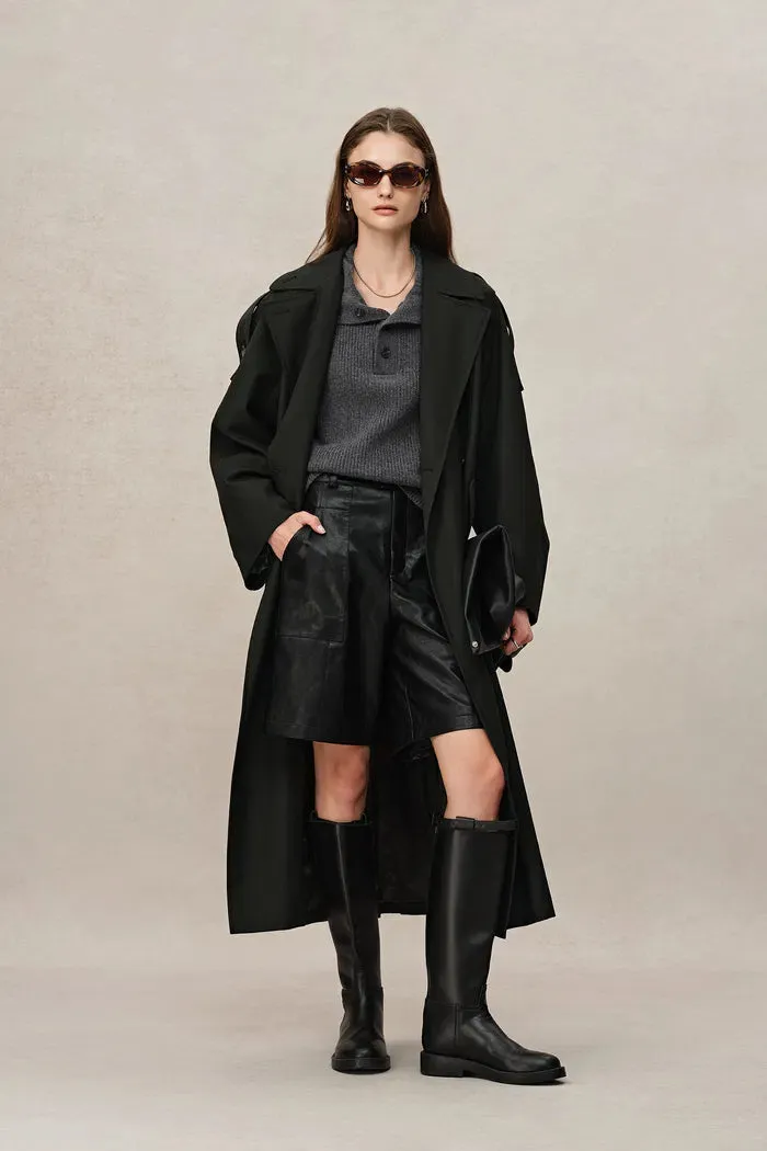 Tadao Trench Coat in Wool Twill Blend sold by Fabrique product image thumbnail 4