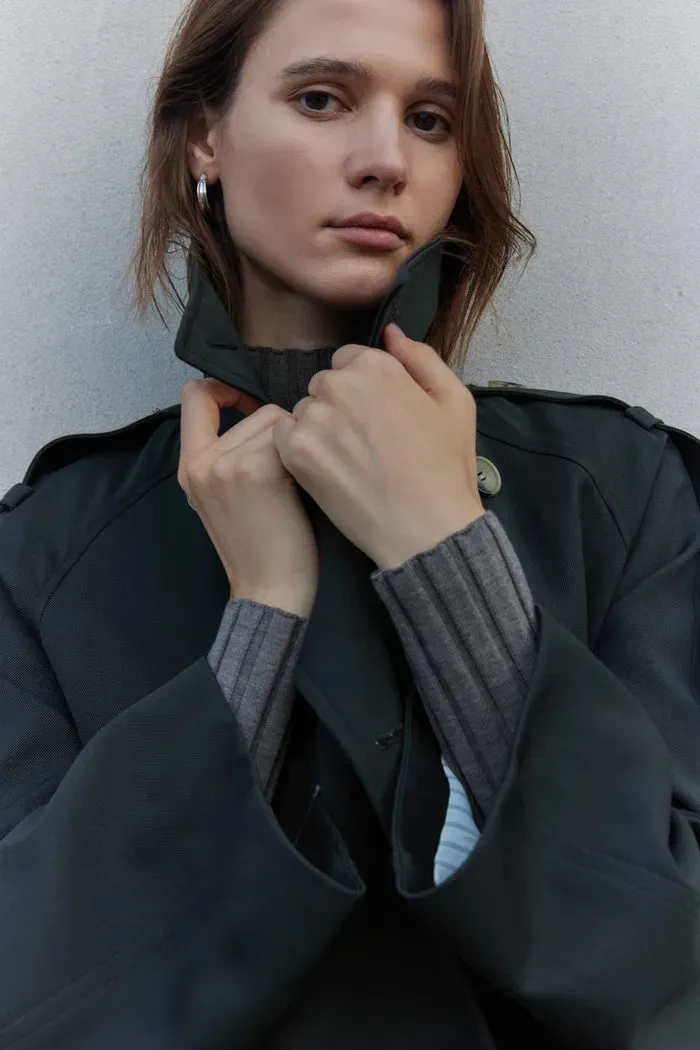 Tadao Trench Coat in Wool Twill Blend sold by Fabrique product image thumbnail 2