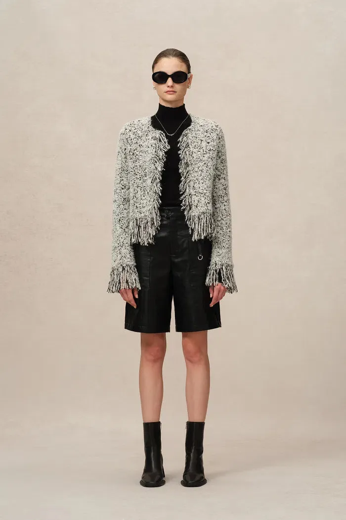Sara Fringe Knit Jacket in Multi-Yarn Blend sold by Fabrique product image thumbnail 4