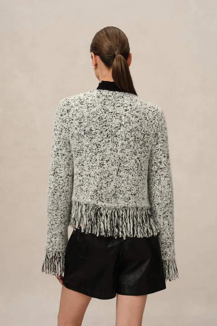Sara Fringe Knit Jacket in Multi-Yarn Blend sold by Fabrique product image thumbnail 5