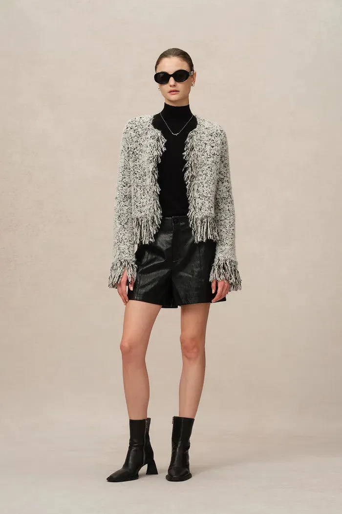 Sara Fringe Knit Jacket in Multi-Yarn Blend sold by Fabrique product image thumbnail 3