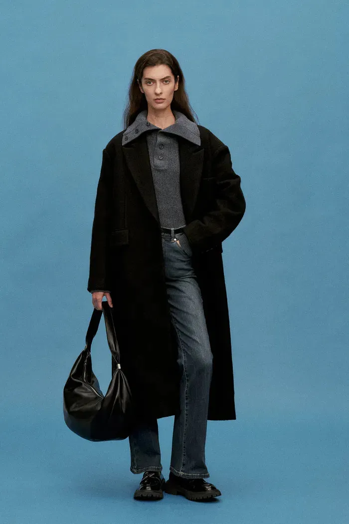 Perina Oversized Collared Pullover in Wool-Cotton Blend Knit sold by Fabrique product image thumbnail 2