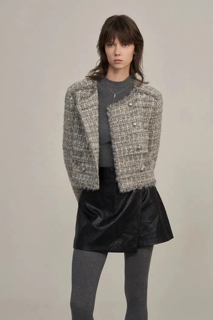Pensée Double-Breasted Jacket in Lurex Tweed sold by Fabrique product image thumbnail 5