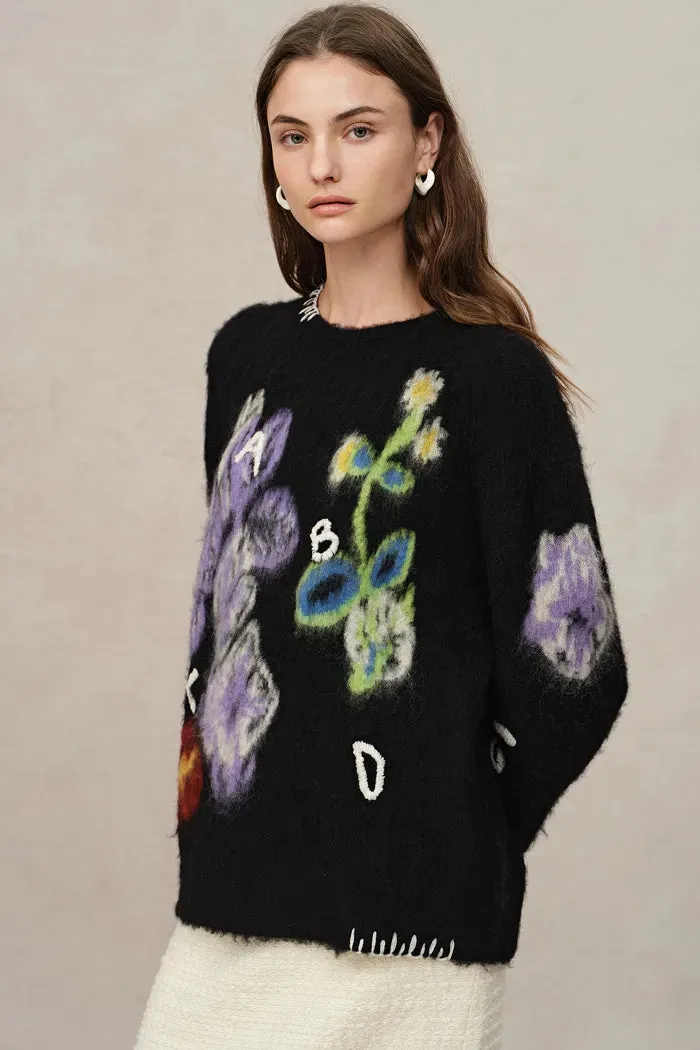 Cyclamen Jacquard Knit Sweater sold by Fabrique product image thumbnail 4