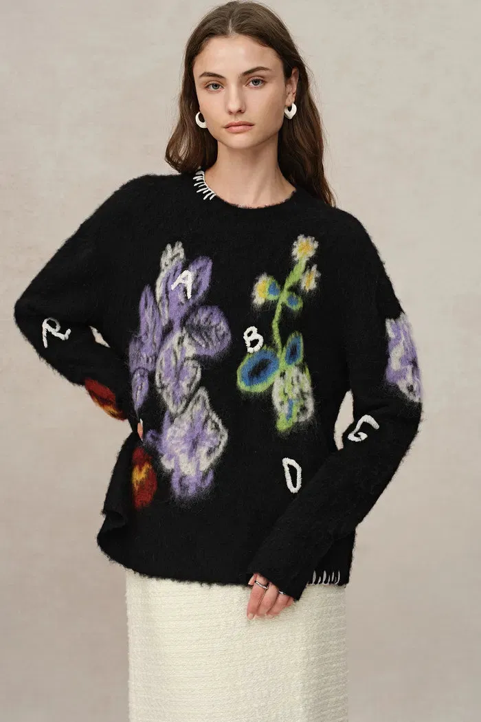 Cyclamen Jacquard Knit Sweater sold by Fabrique product image thumbnail 2