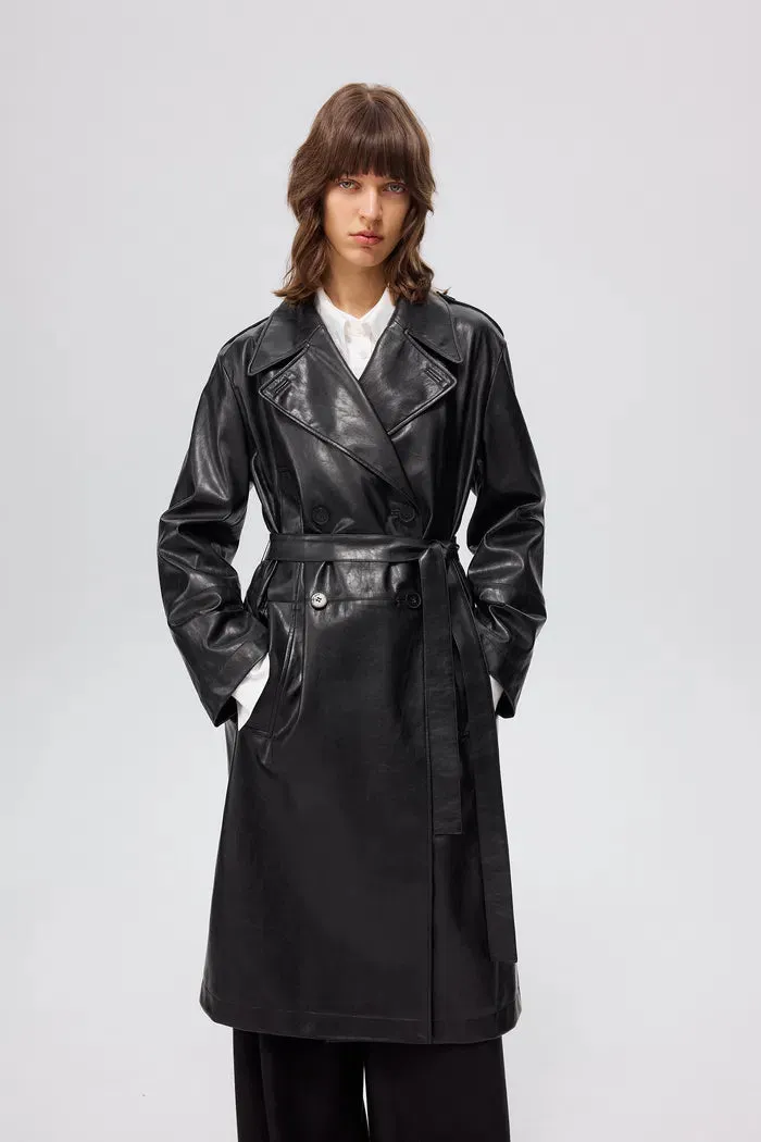 Excelsior Trench Coat in Vegan Leather sold by Fabrique product image thumbnail 5