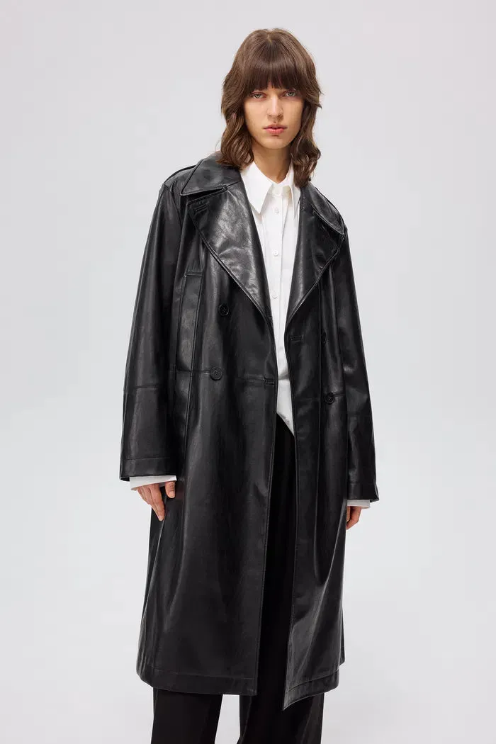 Excelsior Trench Coat in Vegan Leather sold by Fabrique product image thumbnail 2