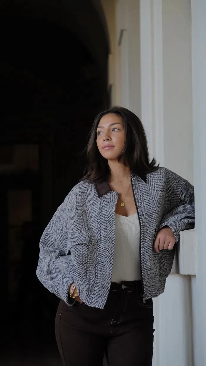 Dakota Tweed Baseball Jacket in Wool sold by Fabrique product image thumbnail 3