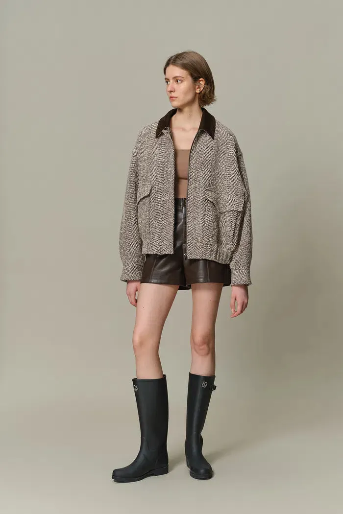 Dakota Tweed Baseball Jacket in Wool sold by Fabrique product image thumbnail 5