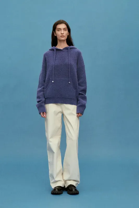 Nicole Hooded Sweater in Wool Bouclé made by Fabrique