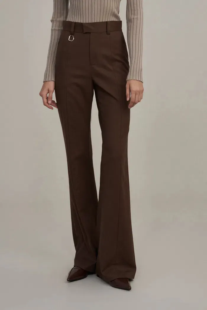 Chance Flared Suit Trousers in Fine Wool sold by Fabrique