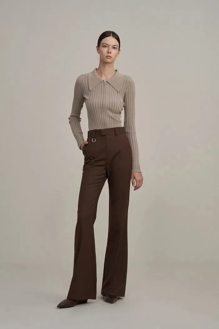 Chance Flared Suit Trousers in Fine Wool sold by Fabrique product image thumbnail 2