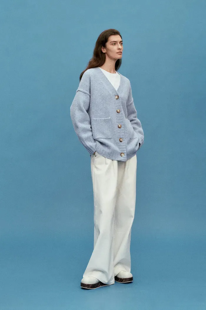 Hiroko Oversized Knit Cardigan in Wool Bouclé sold by Fabrique product image thumbnail 5