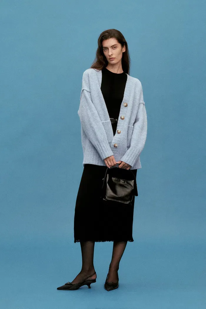 Hiroko Oversized Knit Cardigan in Wool Bouclé sold by Fabrique product image thumbnail 2