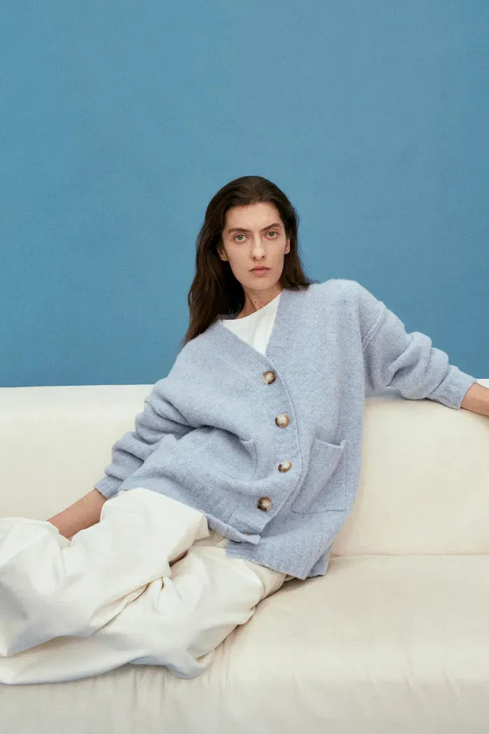 Hiroko Oversized Knit Cardigan in Wool Bouclé sold by Fabrique product image thumbnail 3