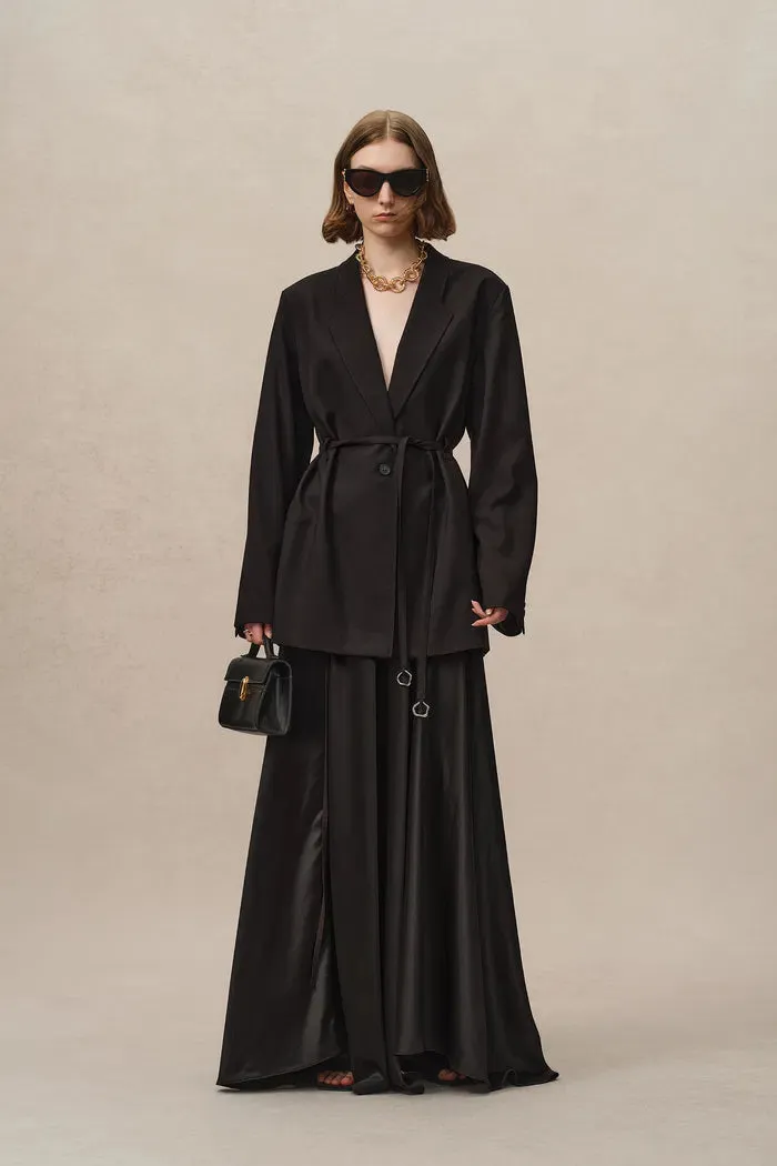 Carol Belted Blazer in Fine Wool sold by Fabrique