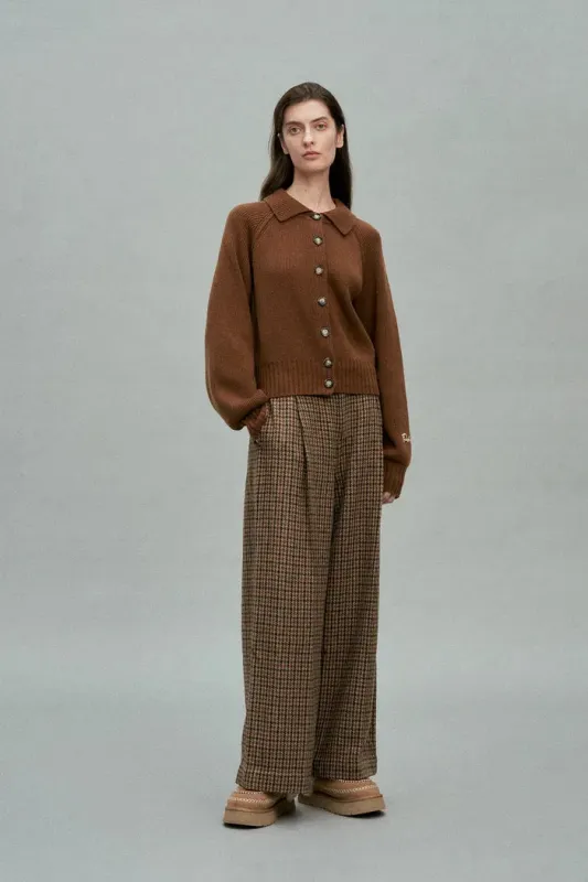 Demi Collared Cardigan in Merino Wool-Cashmere sold by Fabrique