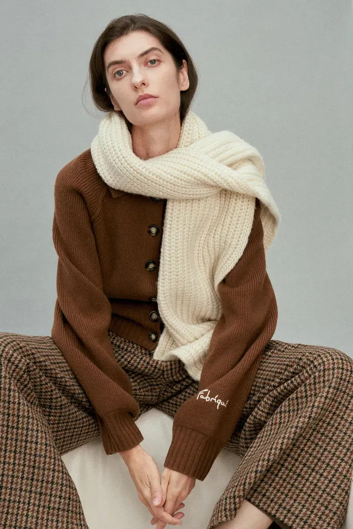 Demi Collared Cardigan in Merino Wool-Cashmere sold by Fabrique product image thumbnail 3