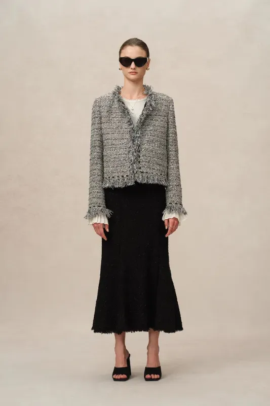 Marcela Coat in Coarse Wool Tweed sold by Fabrique
