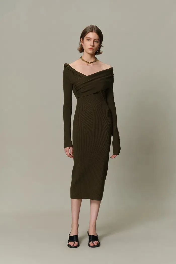 Veronica Fitted Dress in Anti-Pilling Knit sold by Fabrique