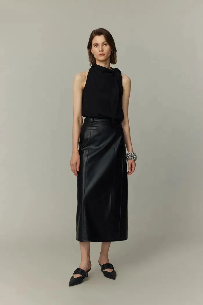 Gigi Midi Skirt in Vegan Leather sold by Fabrique product image thumbnail 2