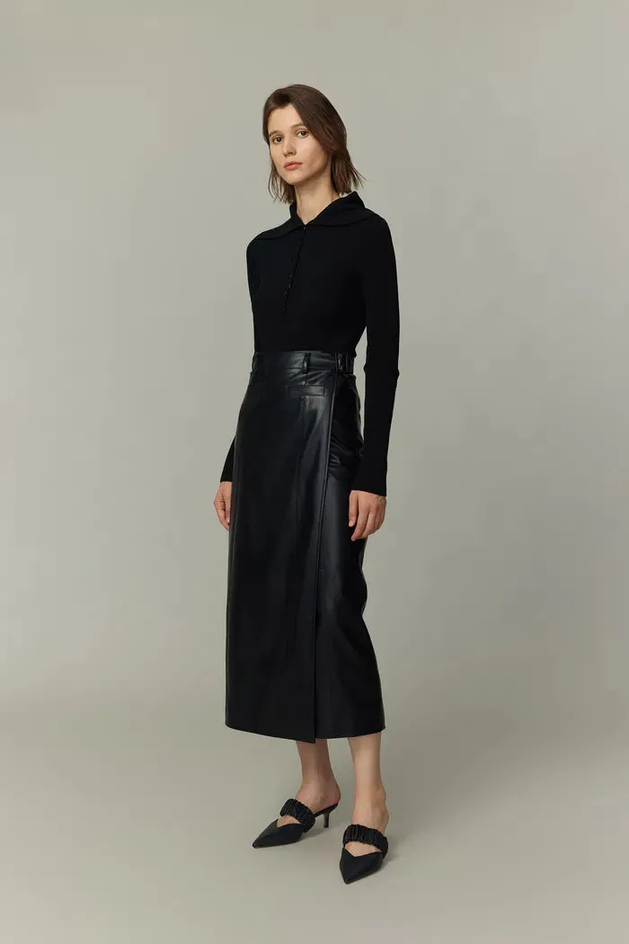 Gigi Midi Skirt in Vegan Leather sold by Fabrique product image thumbnail 3