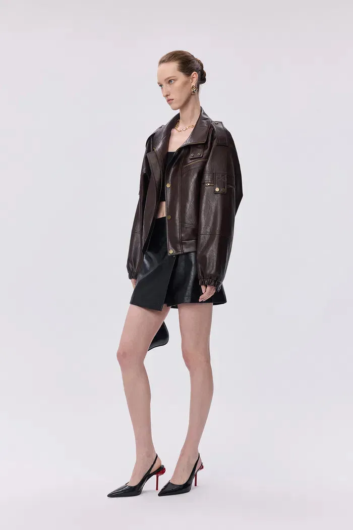 Raon Quilted Eco Leather Jacket sold by Fabrique product image thumbnail 4