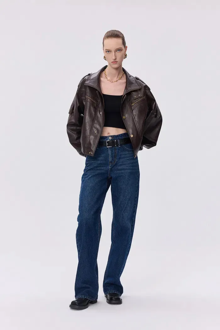 Raon Quilted Eco Leather Jacket sold by Fabrique