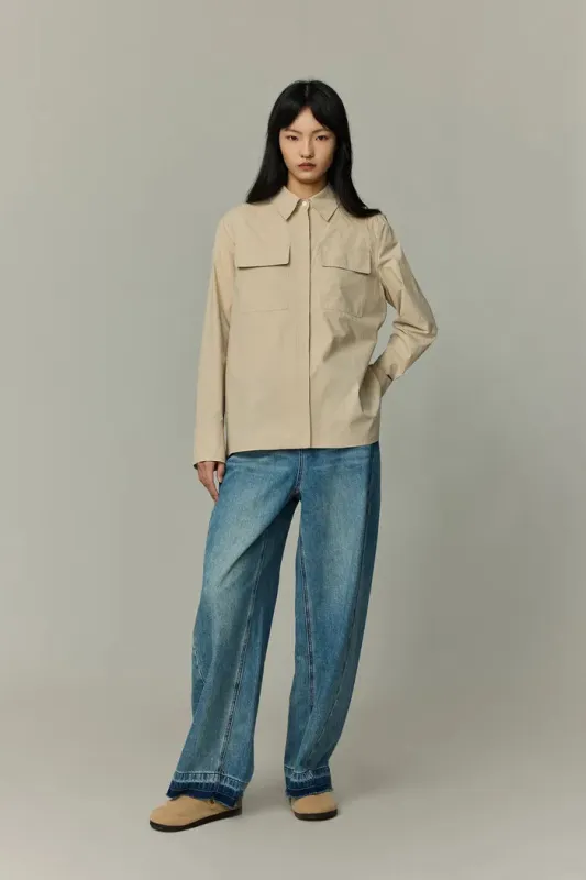 Adeline Shirt in Cotton Twill made by Fabrique
