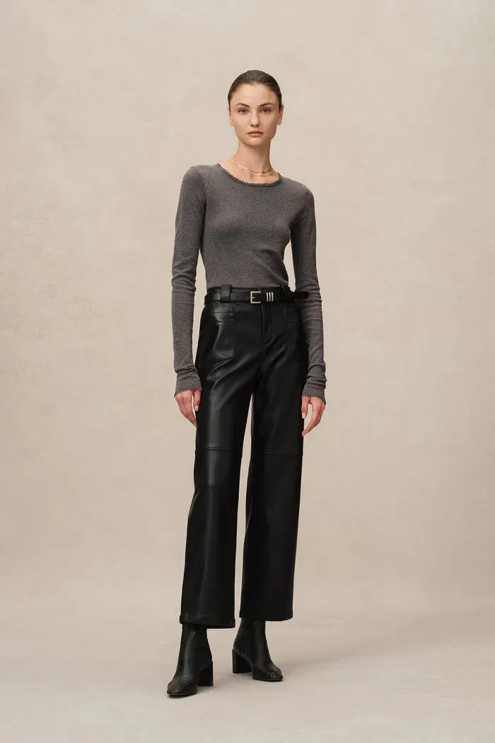 Aseana Cropped Pants in Vegan Leather sold by Fabrique product image thumbnail 2