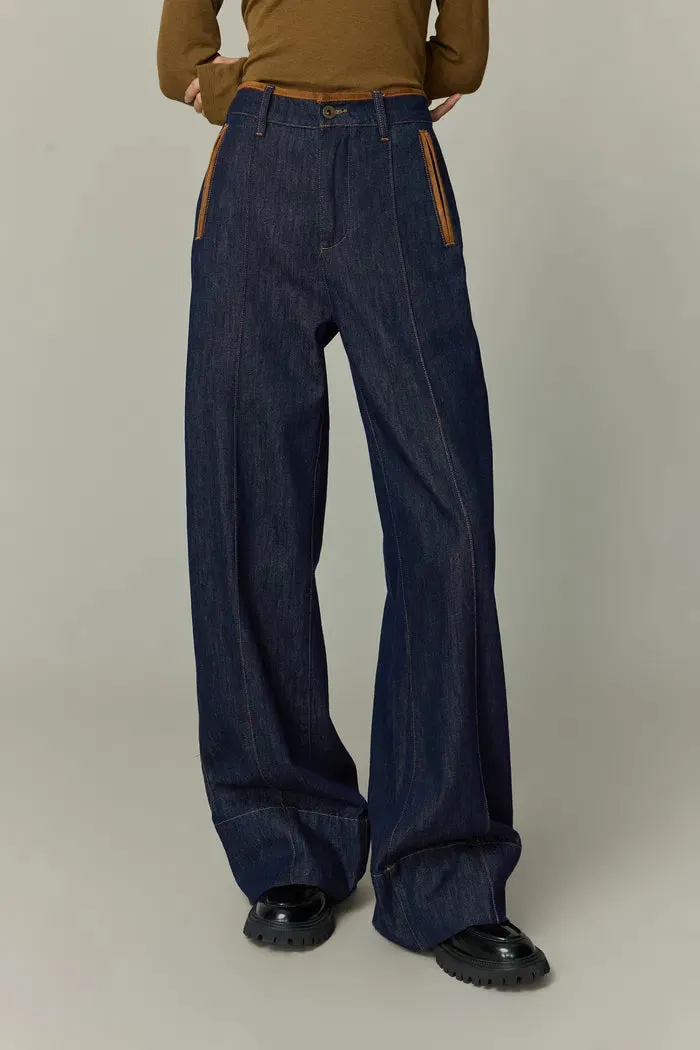 Liberty Two-Tone Jeans in Cotton Denim sold by Fabrique