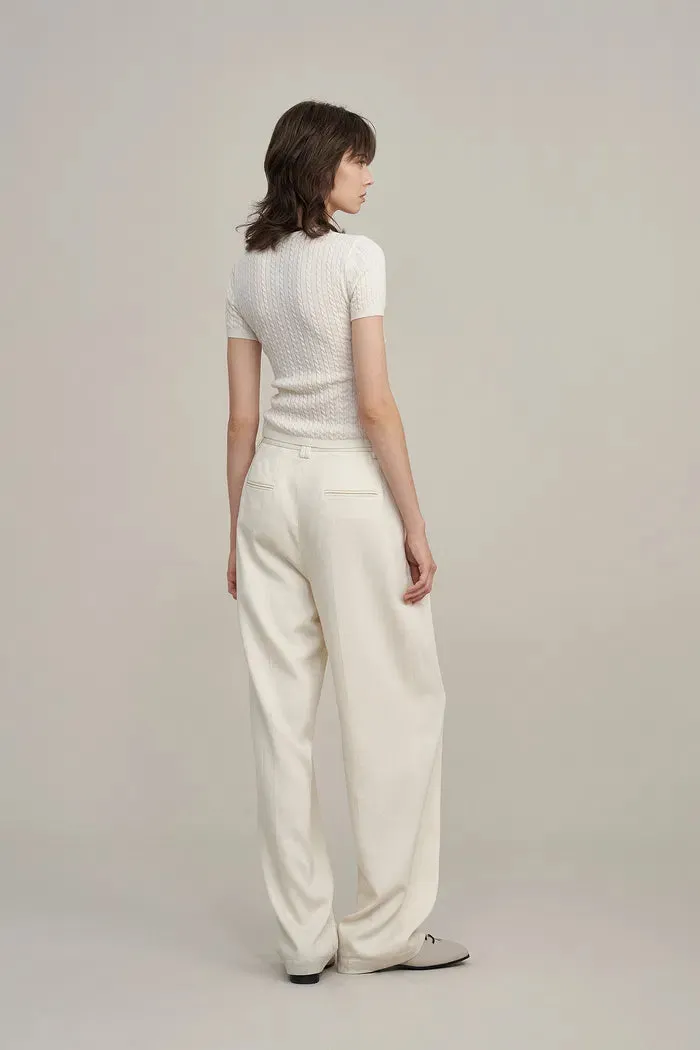 Lauren Cable Sweater in Merino Wool Knit sold by Fabrique product image thumbnail 4