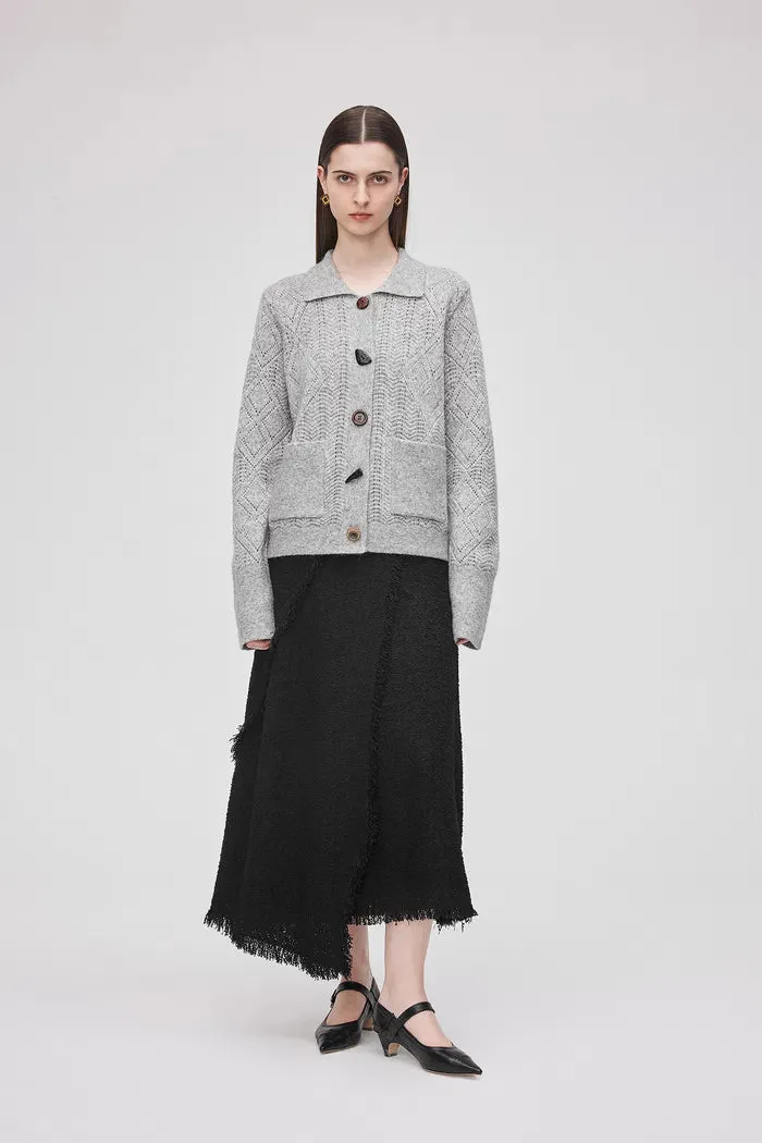 Edy Fringed Midi Skirt in Lightweight Tweed sold by Fabrique product image thumbnail 2
