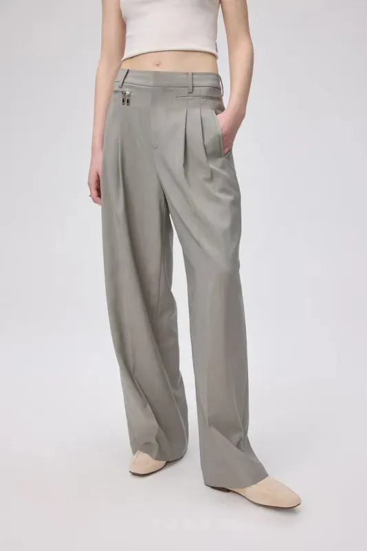Bug Wide Leg Pants in Worsted Wool Blend sold by Fabrique