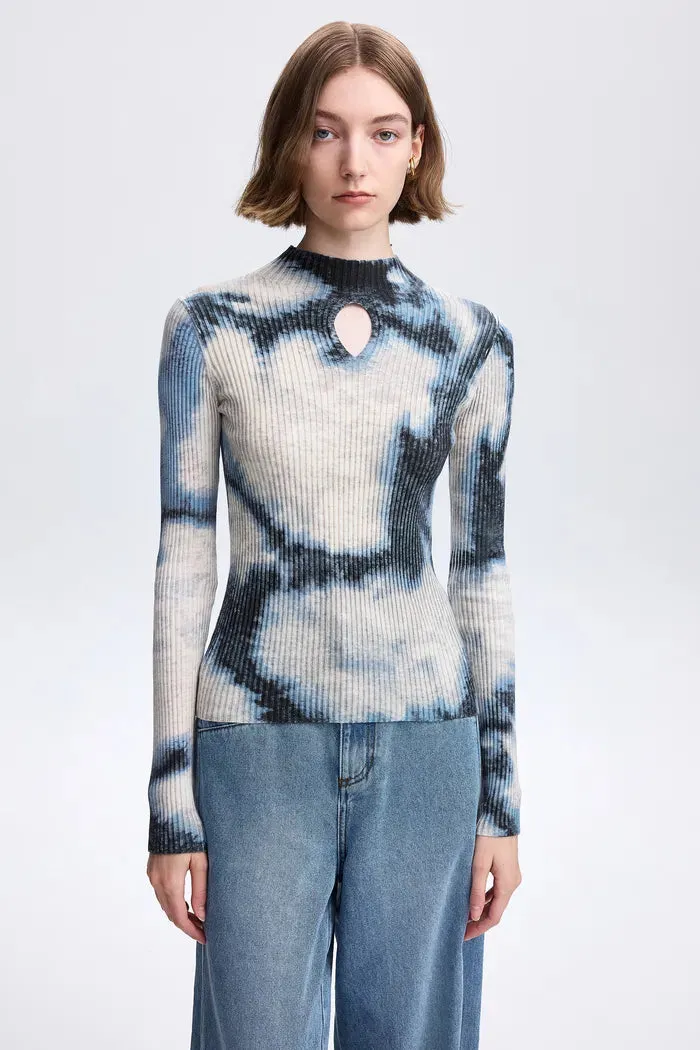 Ink Fitted Knit Top in Lightweight Cotton Knit sold by Fabrique product image thumbnail 4