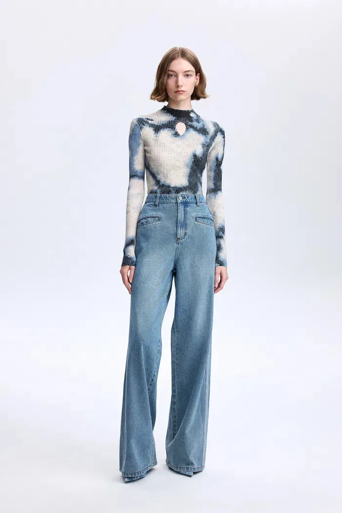 Ink Fitted Knit Top in Lightweight Cotton Knit sold by Fabrique