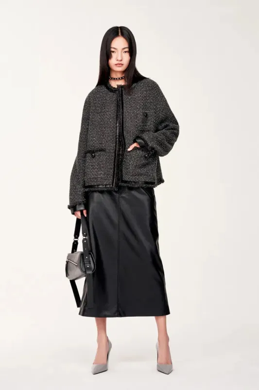 Lucia Jacket in Wool Blend Tweed sold by Fabrique