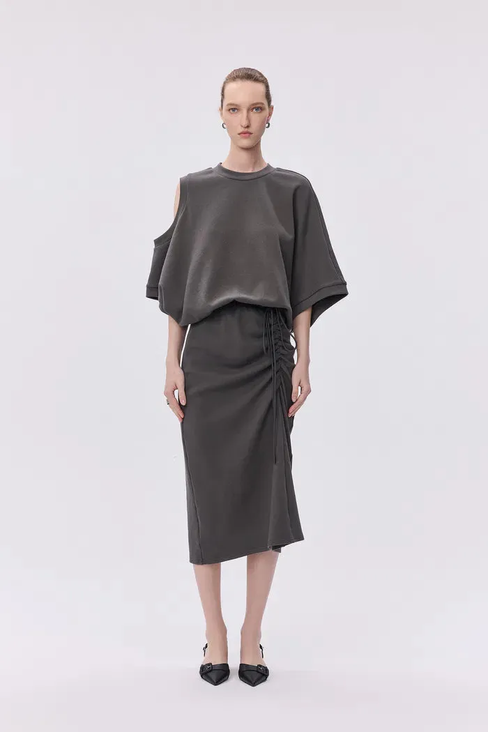 Knight Runched Sweater Dress in Cotton Terry sold by Fabrique product image thumbnail 3