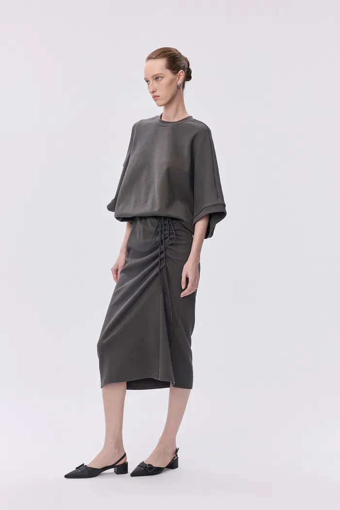 Knight Runched Sweater Dress in Cotton Terry sold by Fabrique product image thumbnail 4