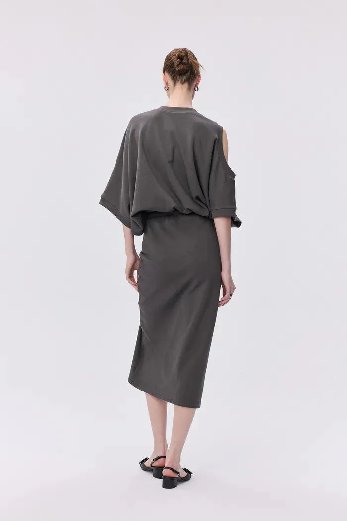 Knight Runched Sweater Dress in Cotton Terry sold by Fabrique product image thumbnail 2