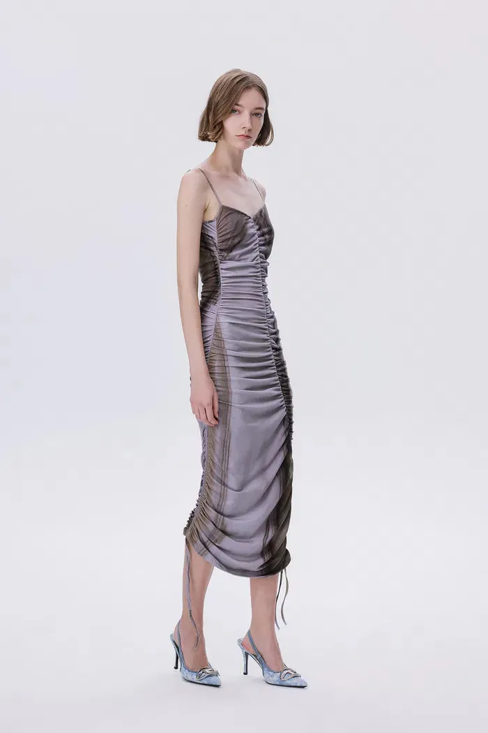 Cali Draped Strap Dress in Cotton Modal Blend sold by Fabrique product image thumbnail 4