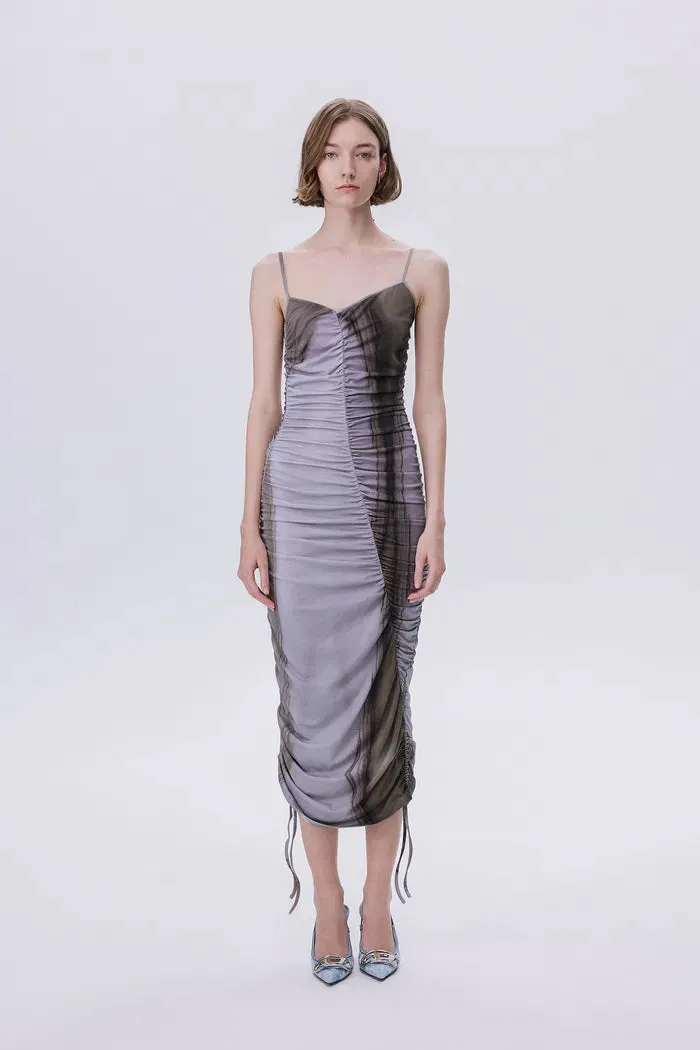 Cali Draped Strap Dress in Cotton Modal Blend sold by Fabrique
