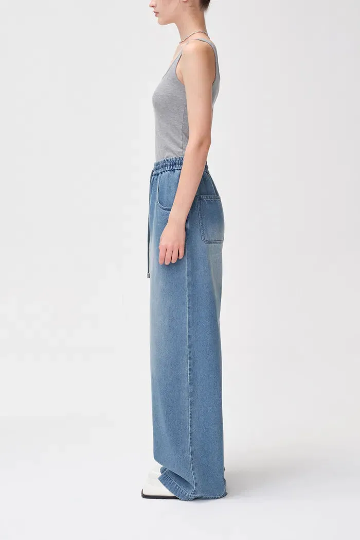 Bulb Pull On Faded Jeans in Cotton Denim sold by Fabrique product image thumbnail 3