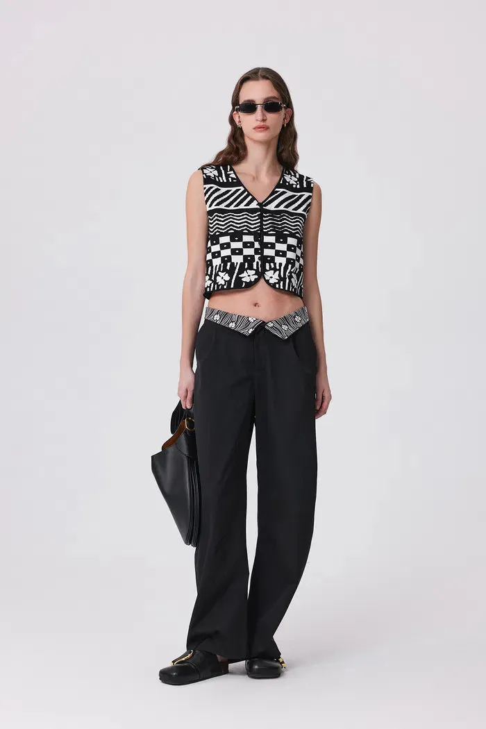 Bay Printed Barrel Leg Pants in Cotton Blend sold by Fabrique product image thumbnail 2
