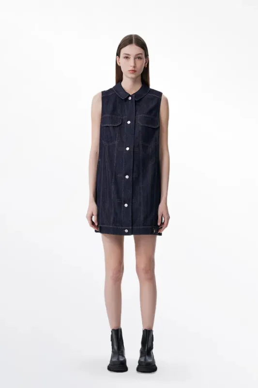 Millie Dress in Tencel Denim sold by Fabrique
