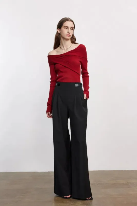 Venus Convertible Off Shoulder Long Sleeve Top made by Fabrique