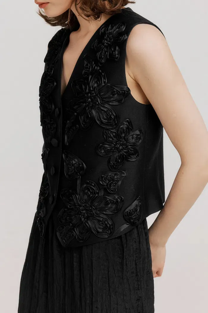 Engrave Silk-Wool Blend Embroidered Vest sold by Fabrique product image thumbnail 5