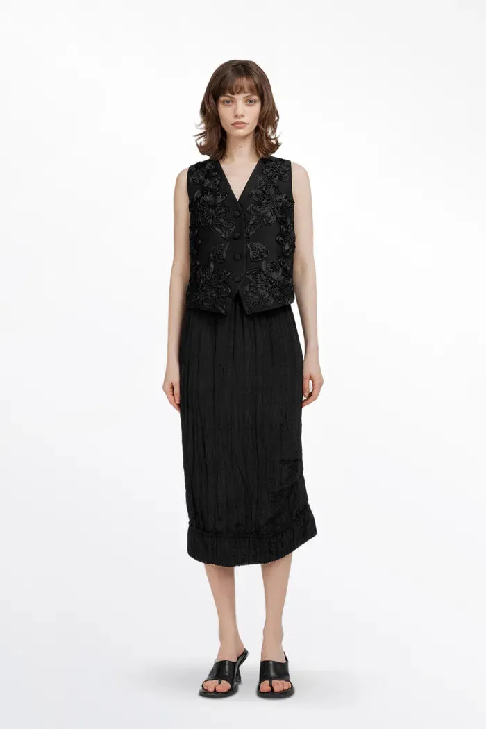 Engrave Silk-Wool Blend Embroidered Vest sold by Fabrique