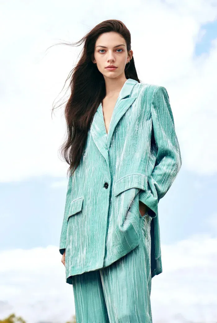 Dark Night Blazer in Silk Velvet sold by Fabrique product image thumbnail 2